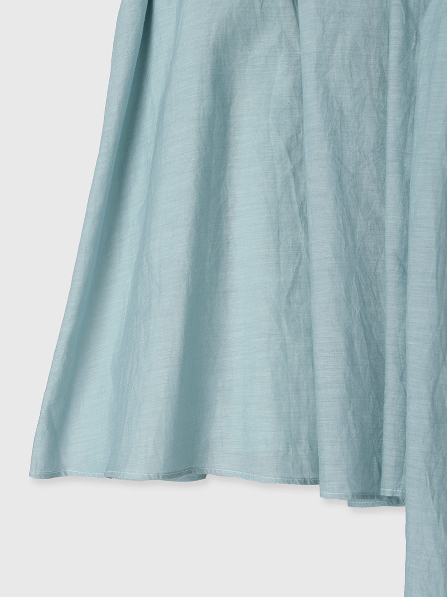 Indiaシルクブレンドバックオープンブラウス