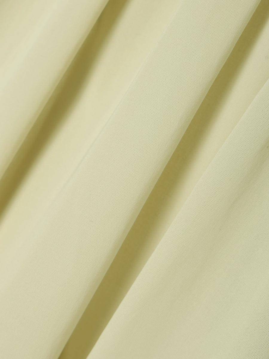 キュプラコットンボリュームブラウス