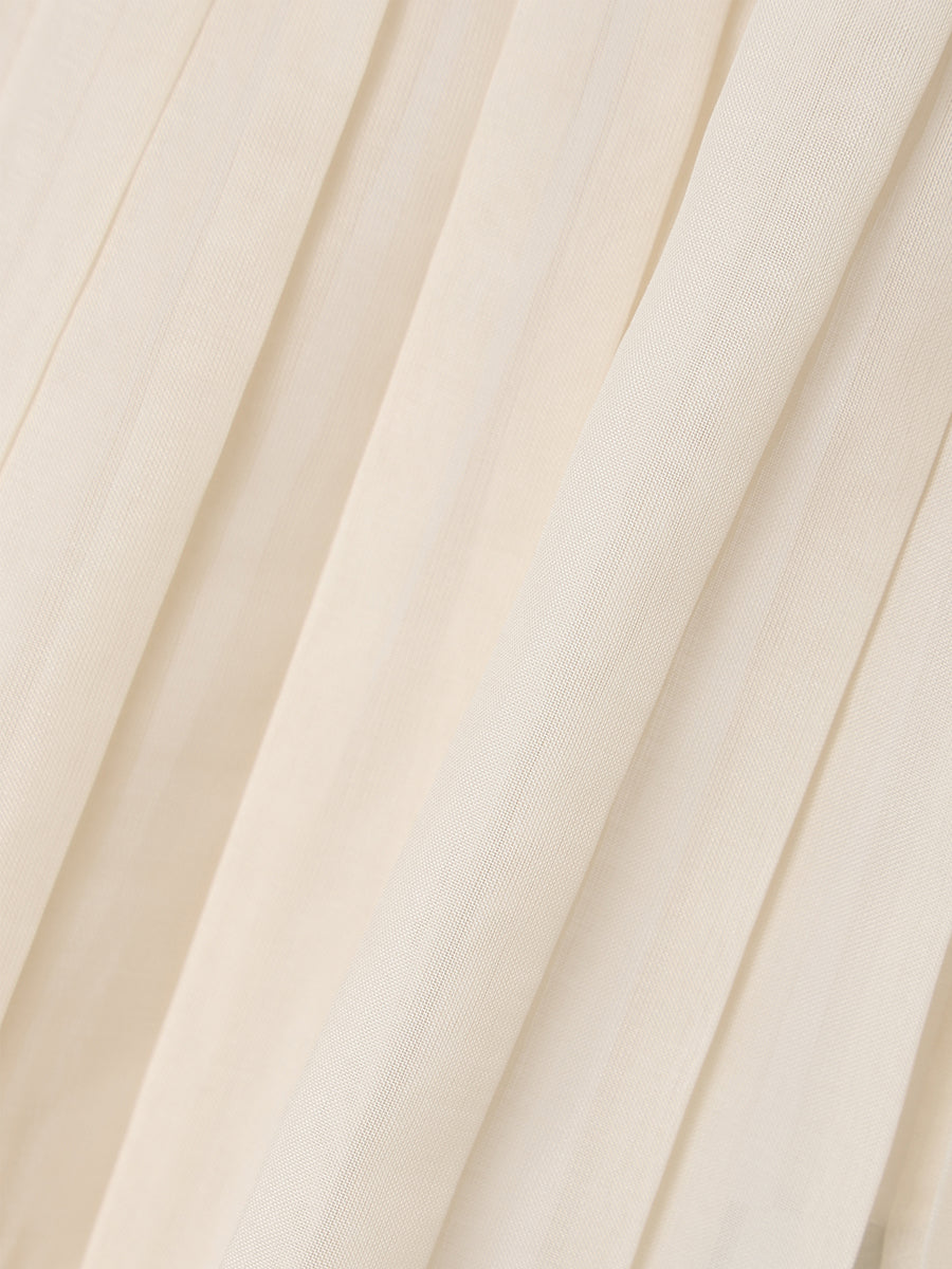 オフショルダープリーツチュニック