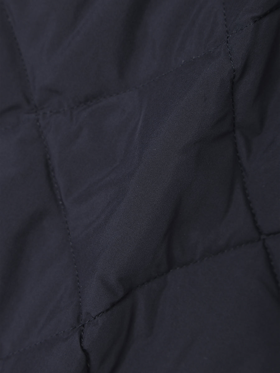 TAION×anuans】ノーカラーキルティングショートダウン