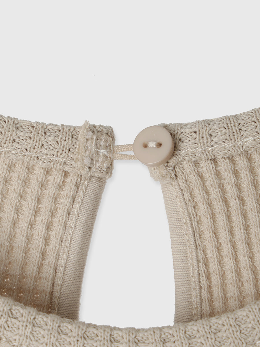 华夫格窄身连衣裙