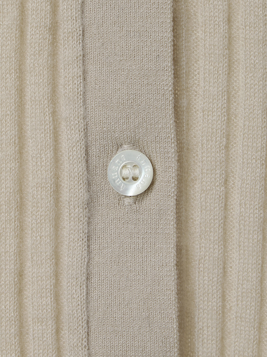 カシミヤ100ニットシャツカーディガン