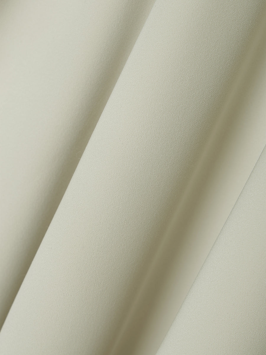 ダブルサテンテーラードフレアワンピース