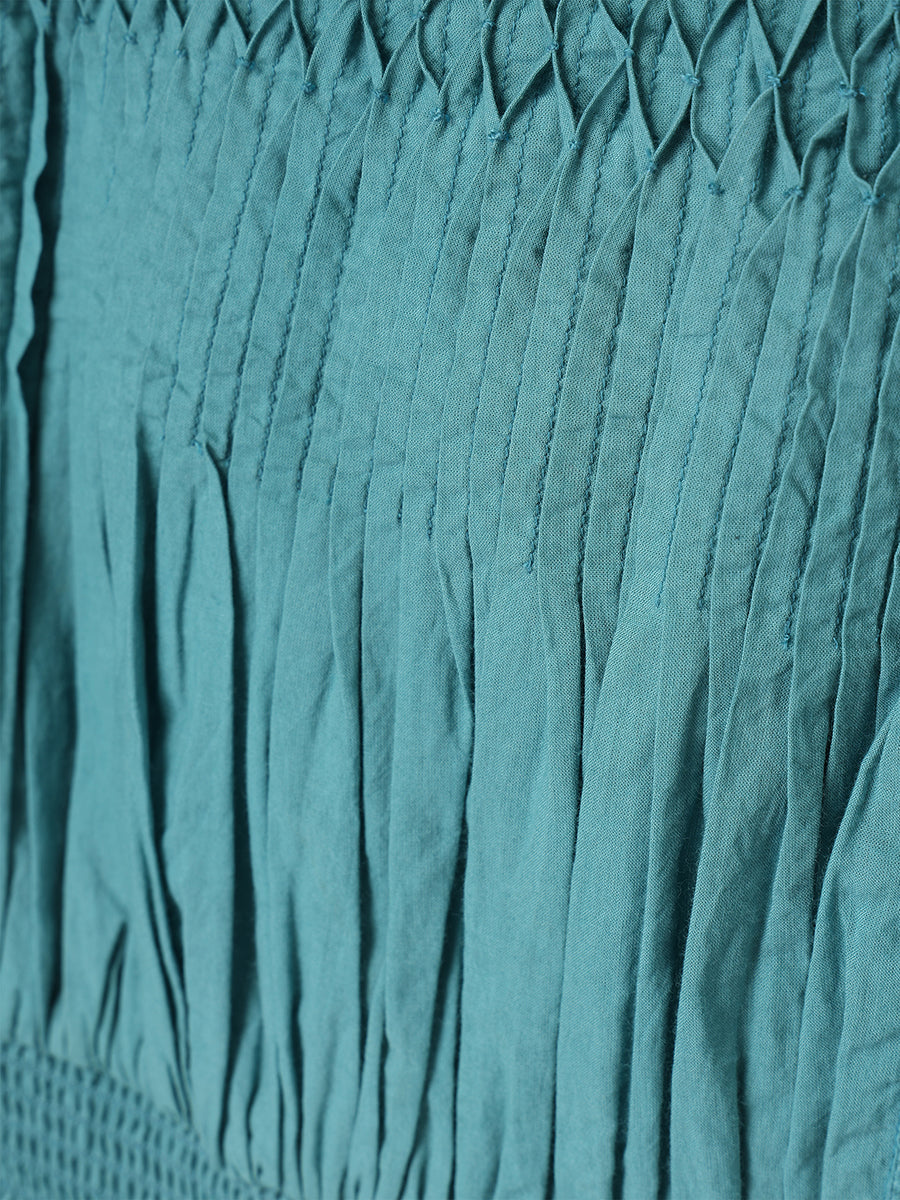 Indiaエンブロイダリースモッキングブラウス