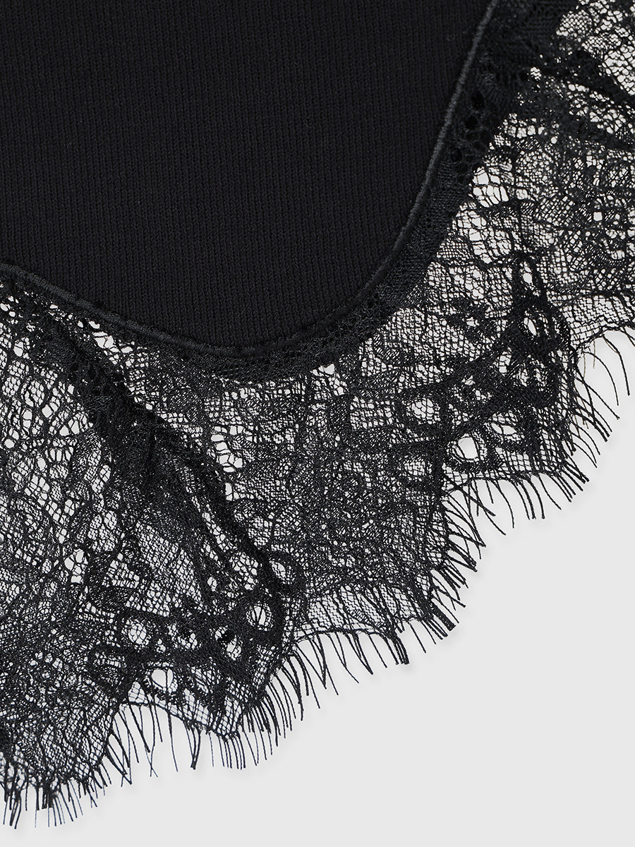 Lace Angle Hem Knit