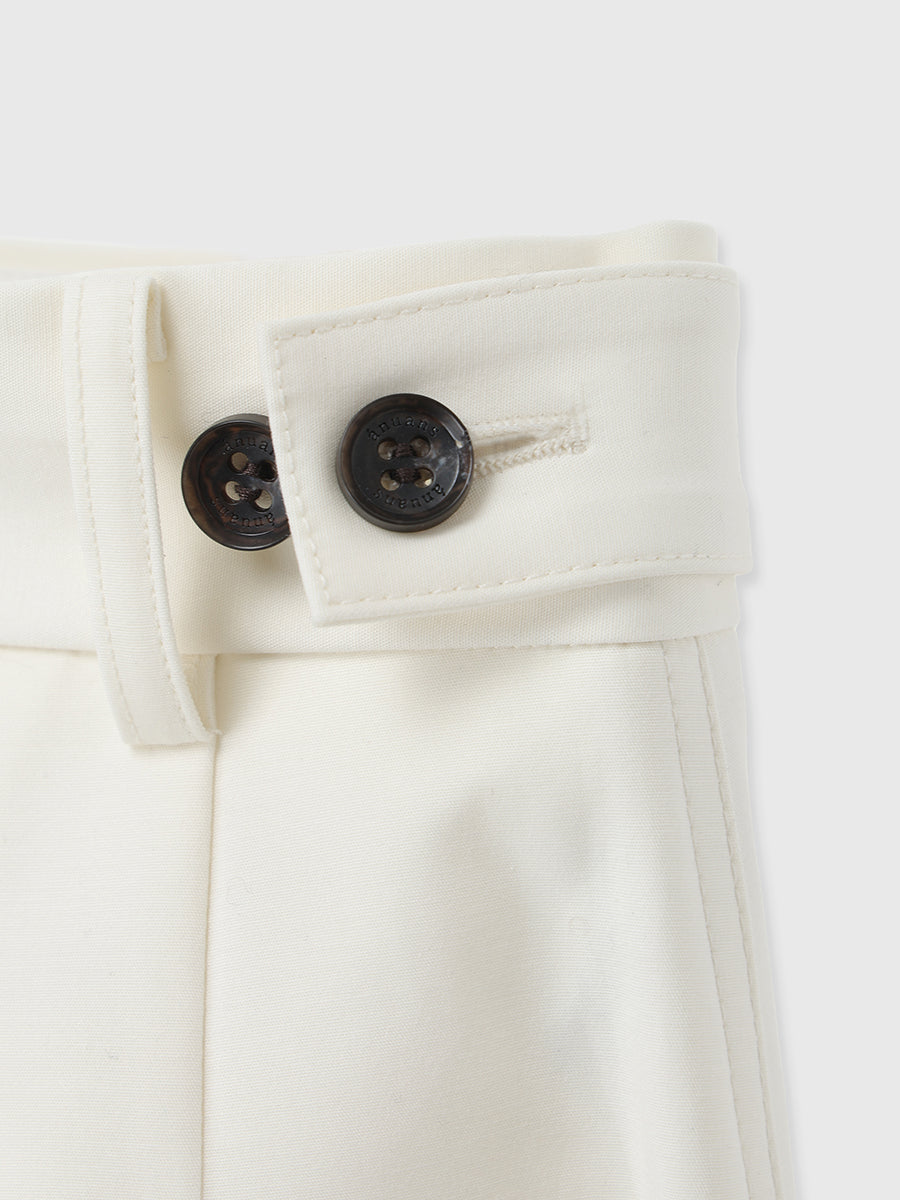 コットンクロスワイドパンツ