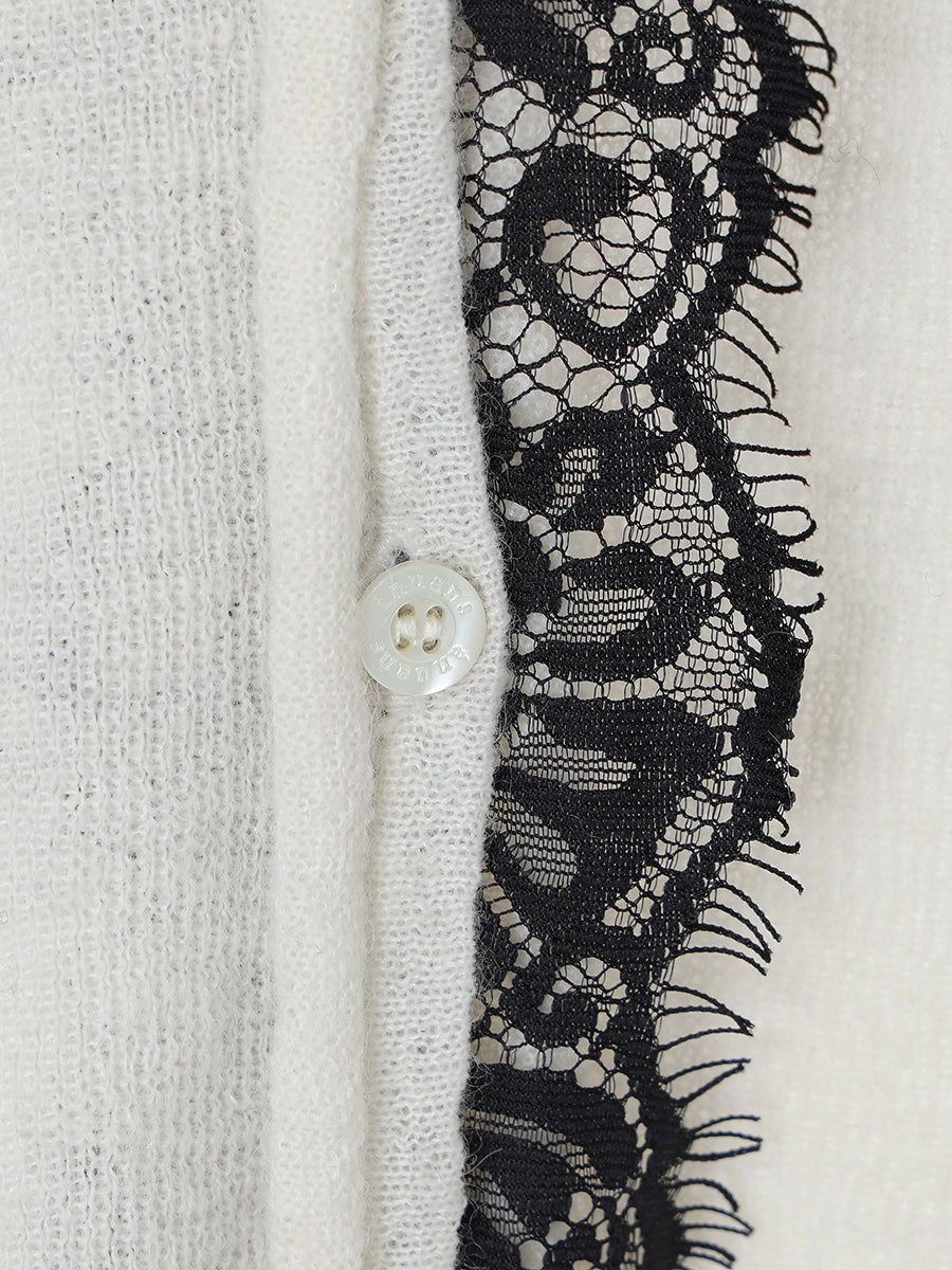 アイラッシュレーストリミングニット