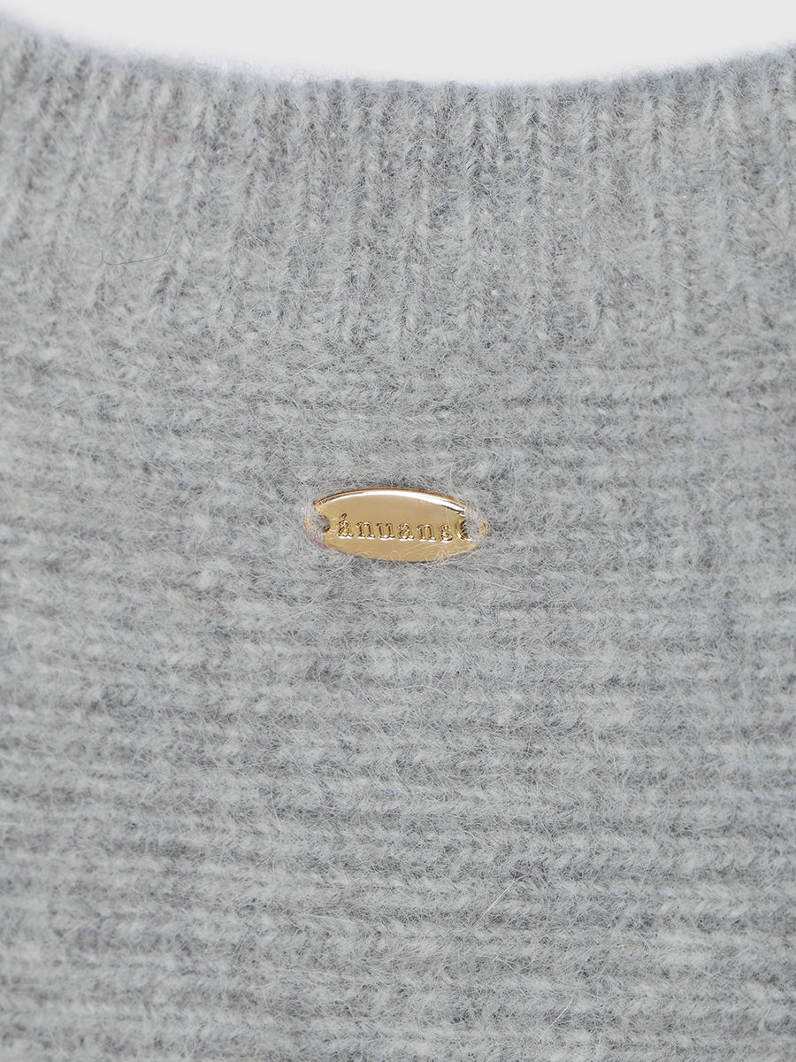 ペプラムショートニットトップス