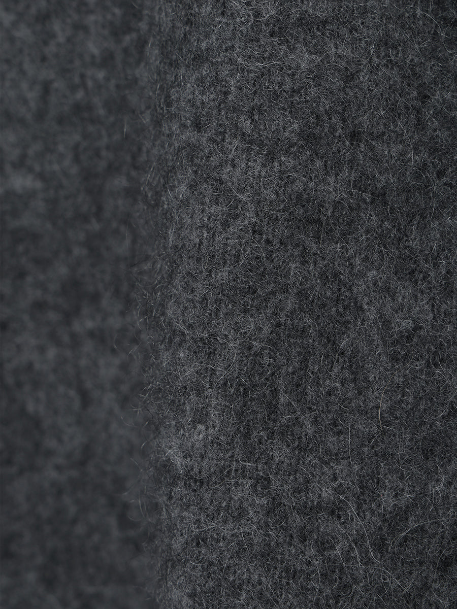 カシミヤブレンドノーカラーニットジャケット