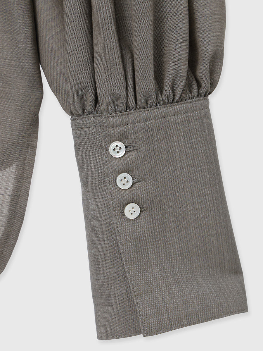 フロントリボンブラウス