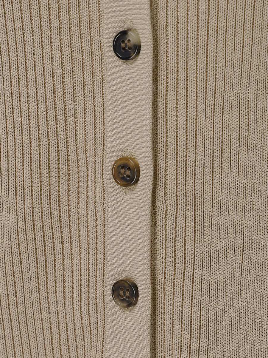 リュクスビスコースリブニットカーディガン