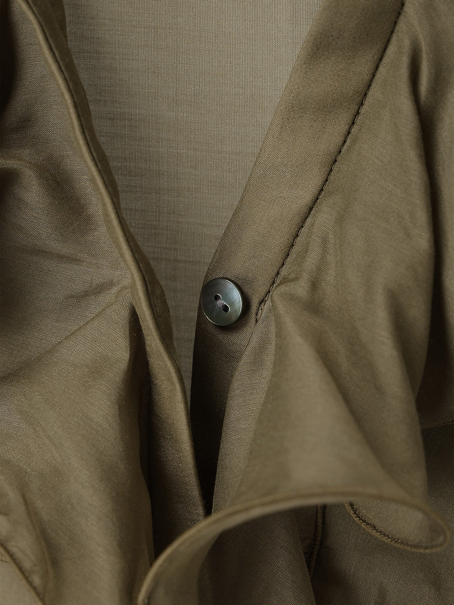 シルクブレンドシアーフリルブラウス