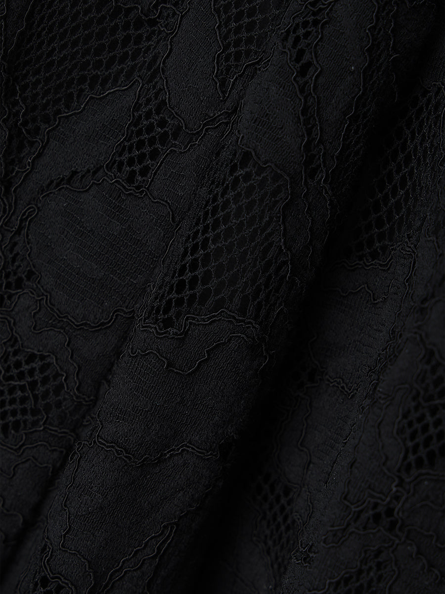 オーナメントレースセミフレアスカート