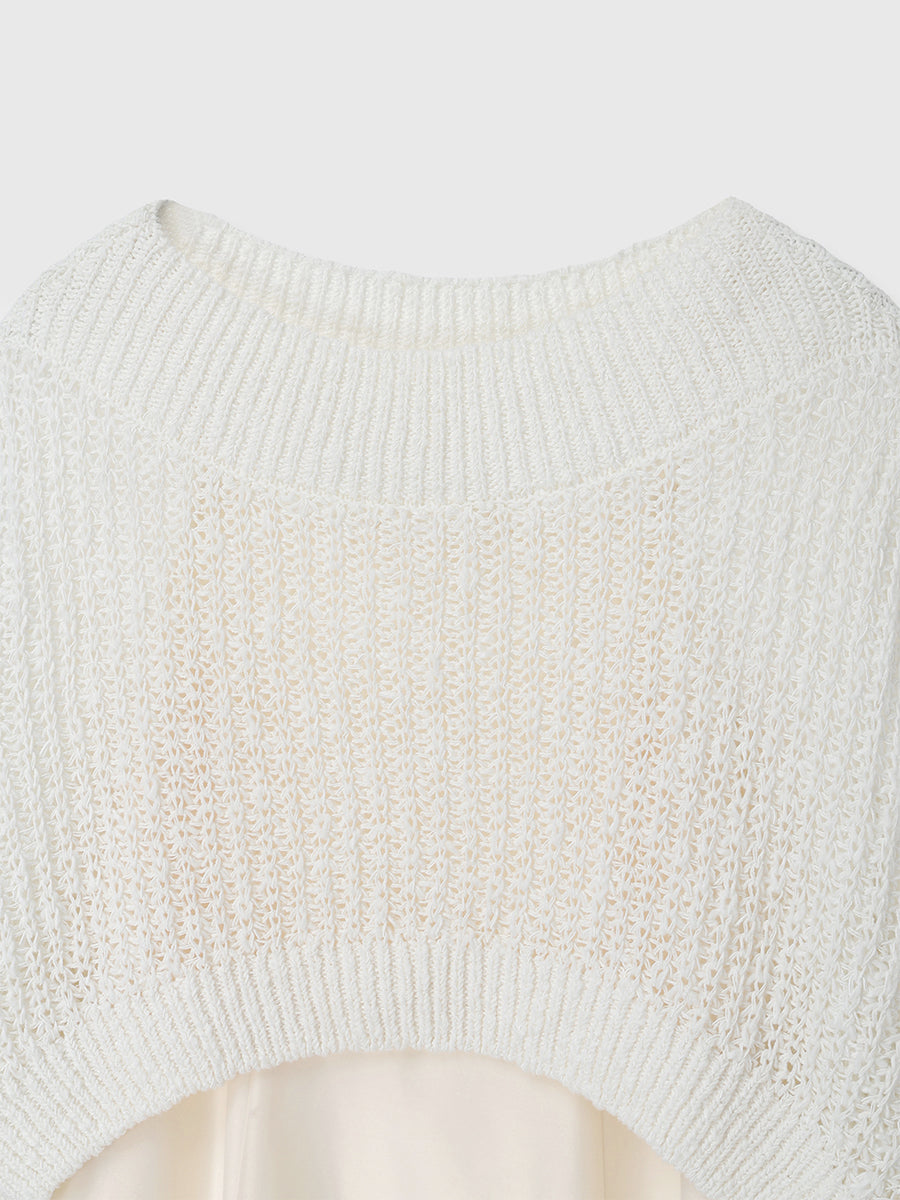 ニットレイヤードキャミワンピース