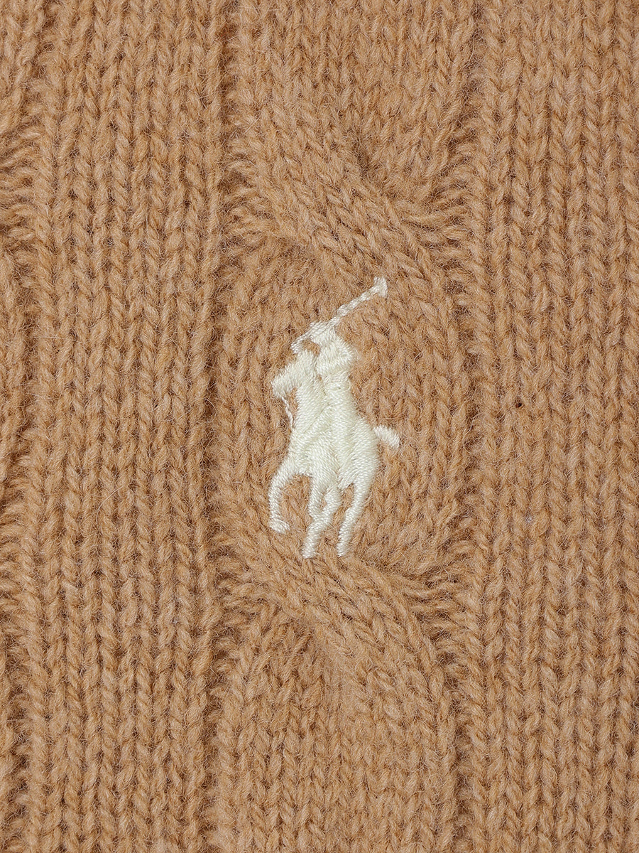 【POLO RALPH LAUREN】Wool-Cashmere Cable Turtleneck Sweater