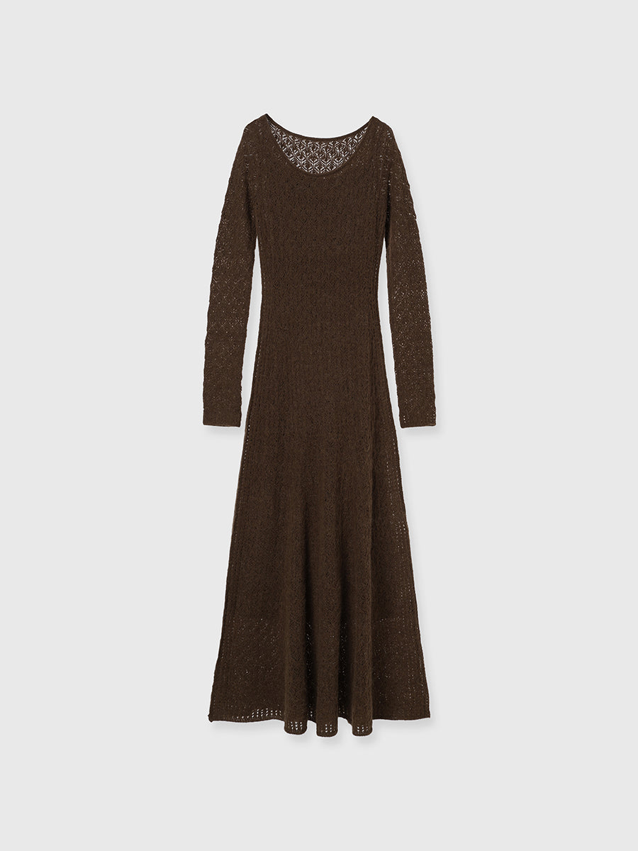 レースワークニットワンピース