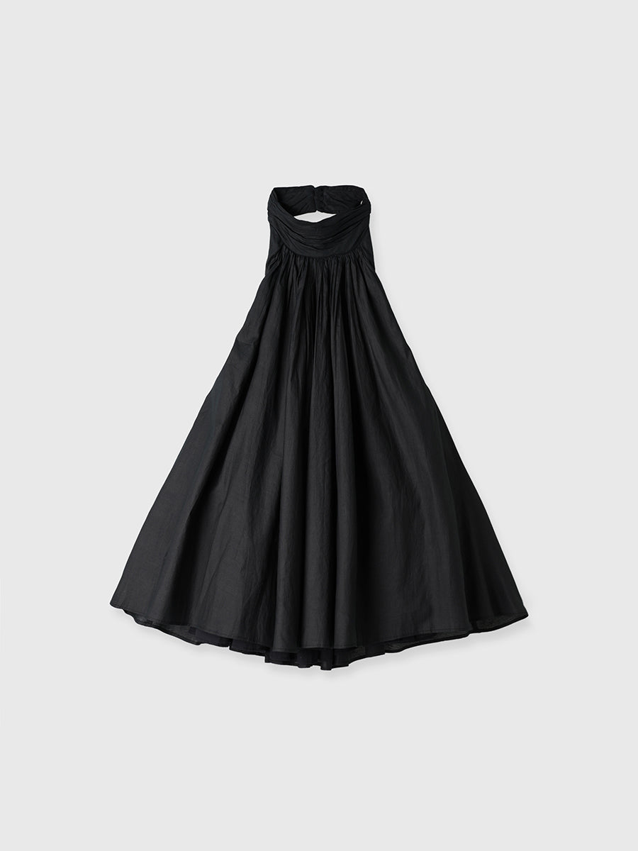 Indiaシルクブレンドバックオープンブラウス