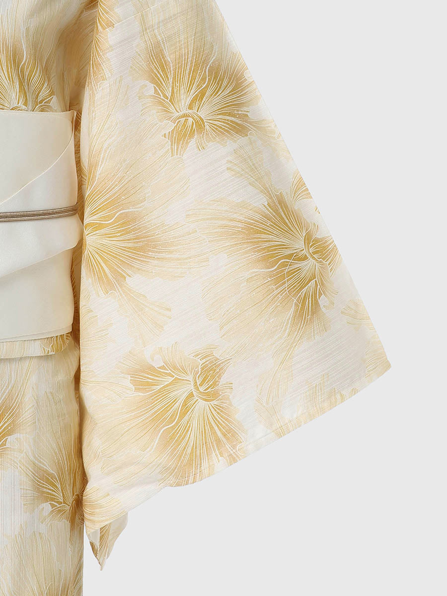 mist bloom yukata set - YELLOW