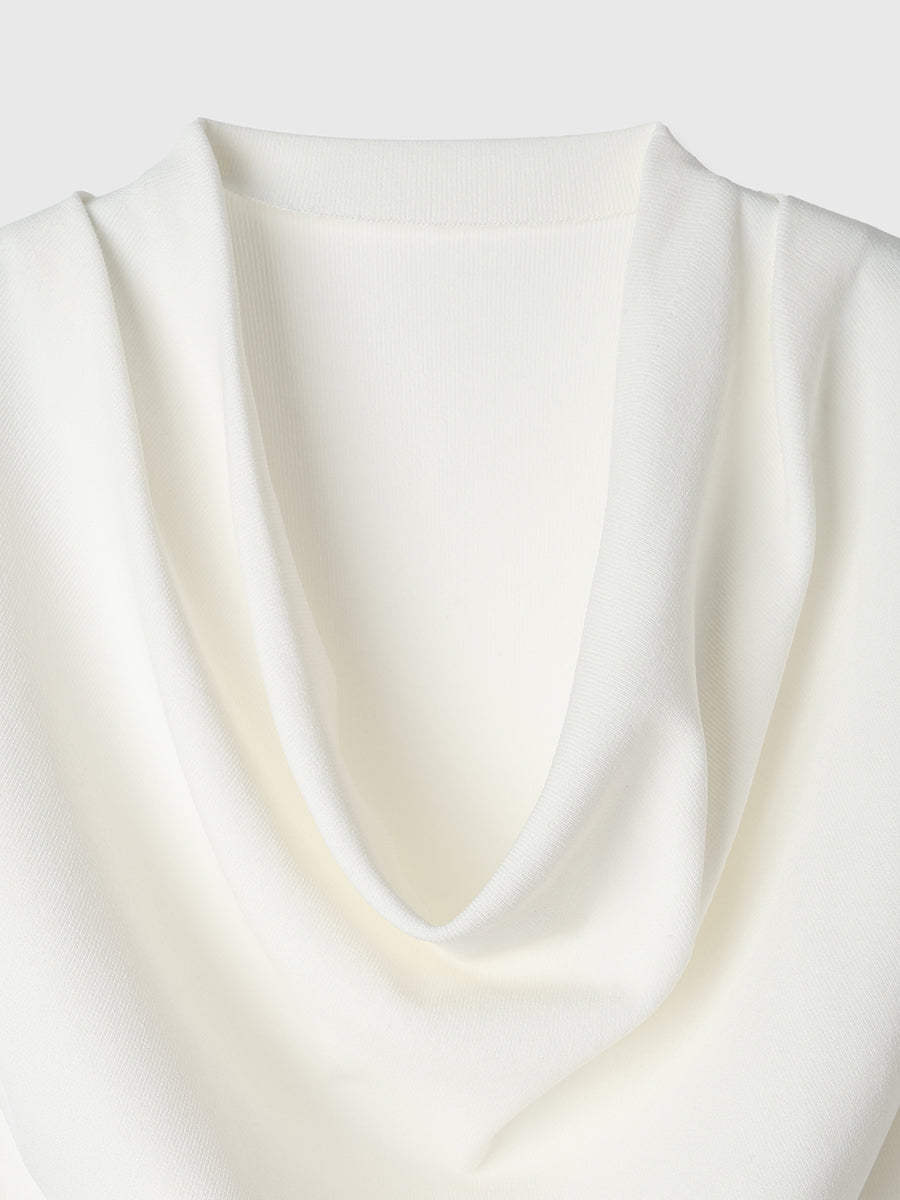 ドレープネックニットトップス