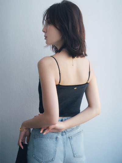 【OUR WACOAL×anuans】カップインベロアショートキャミソール