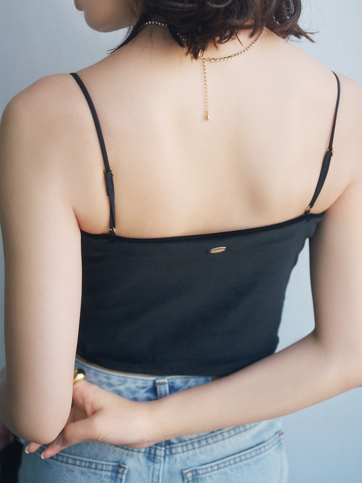 [OUR WACOAL×anuans] Cup-in Velour Short Camisole