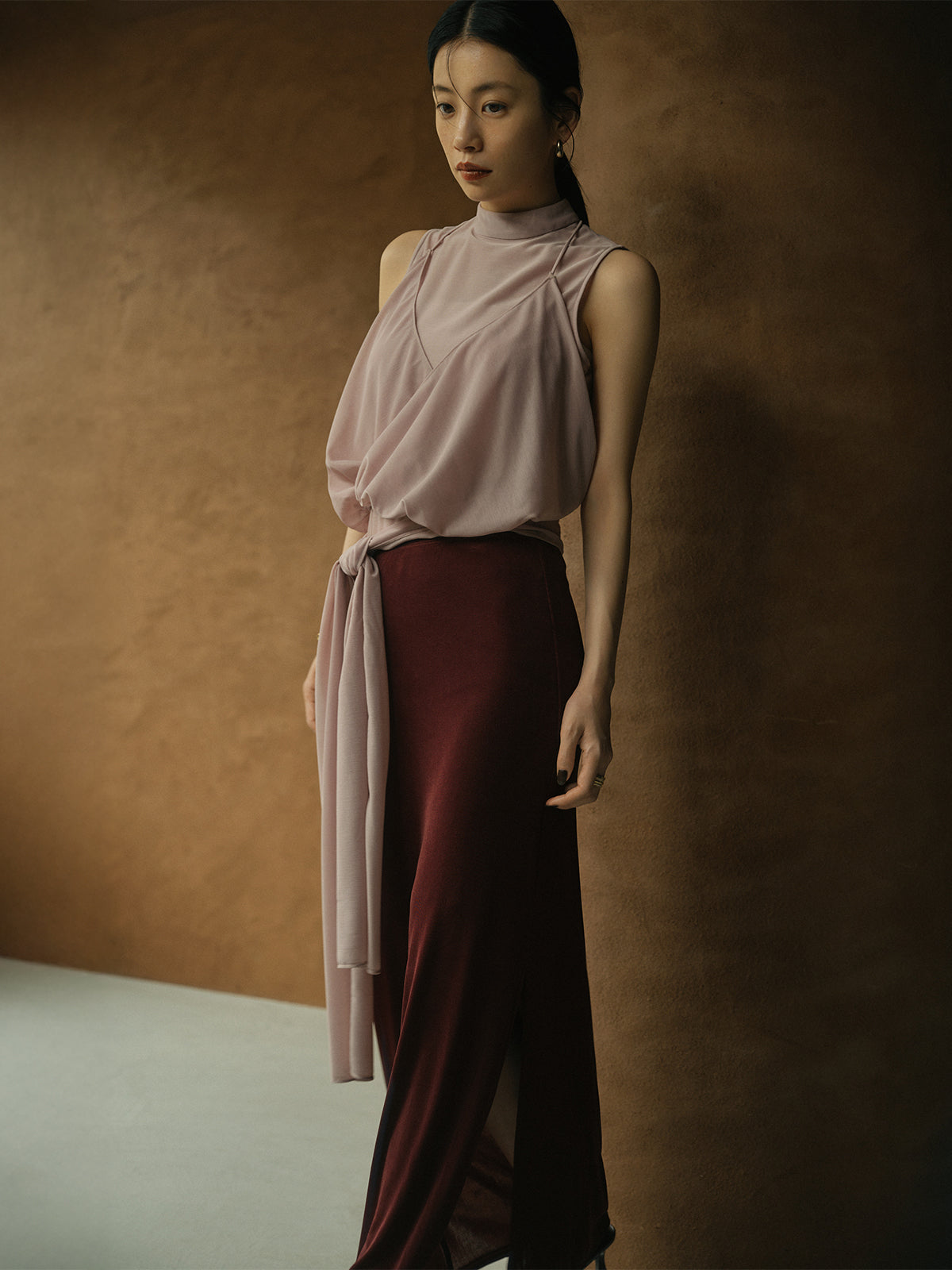 アセテートカットナロースカート