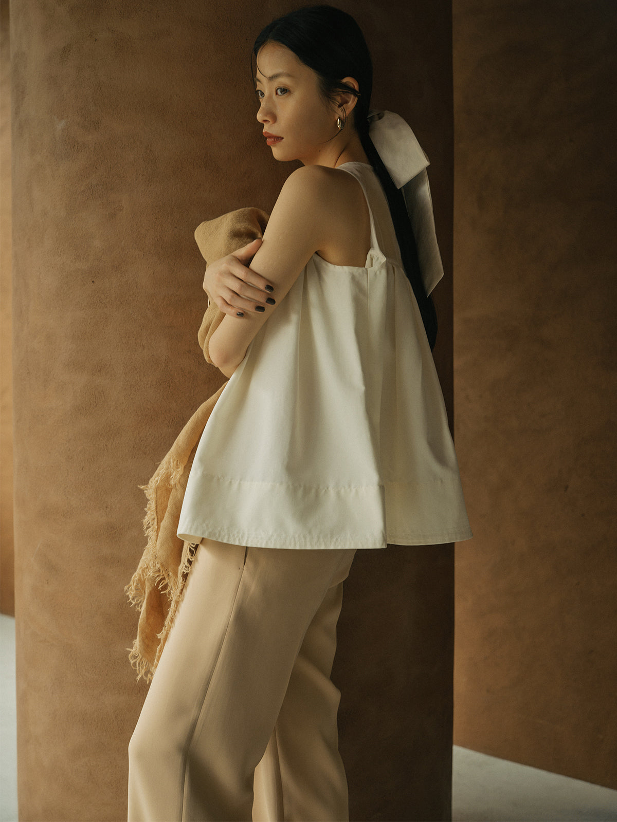 ヴィンテージサテンヘアリボン