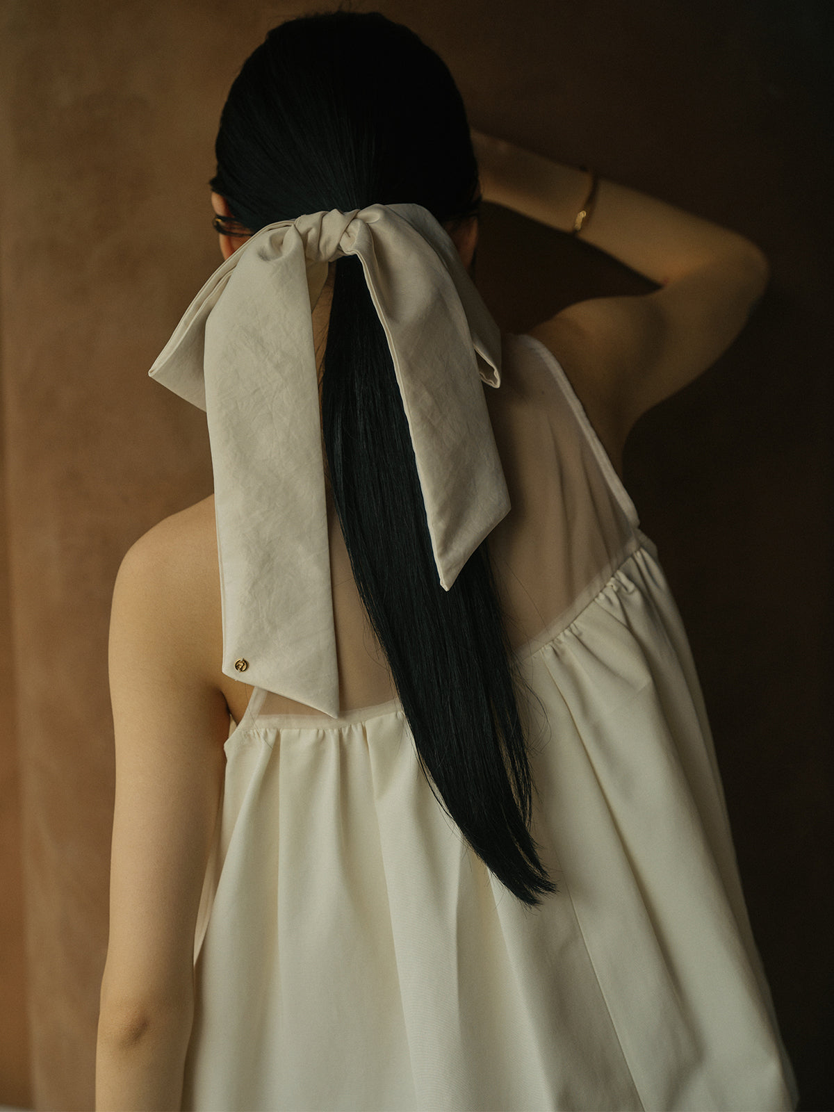 ヴィンテージサテンヘアリボン