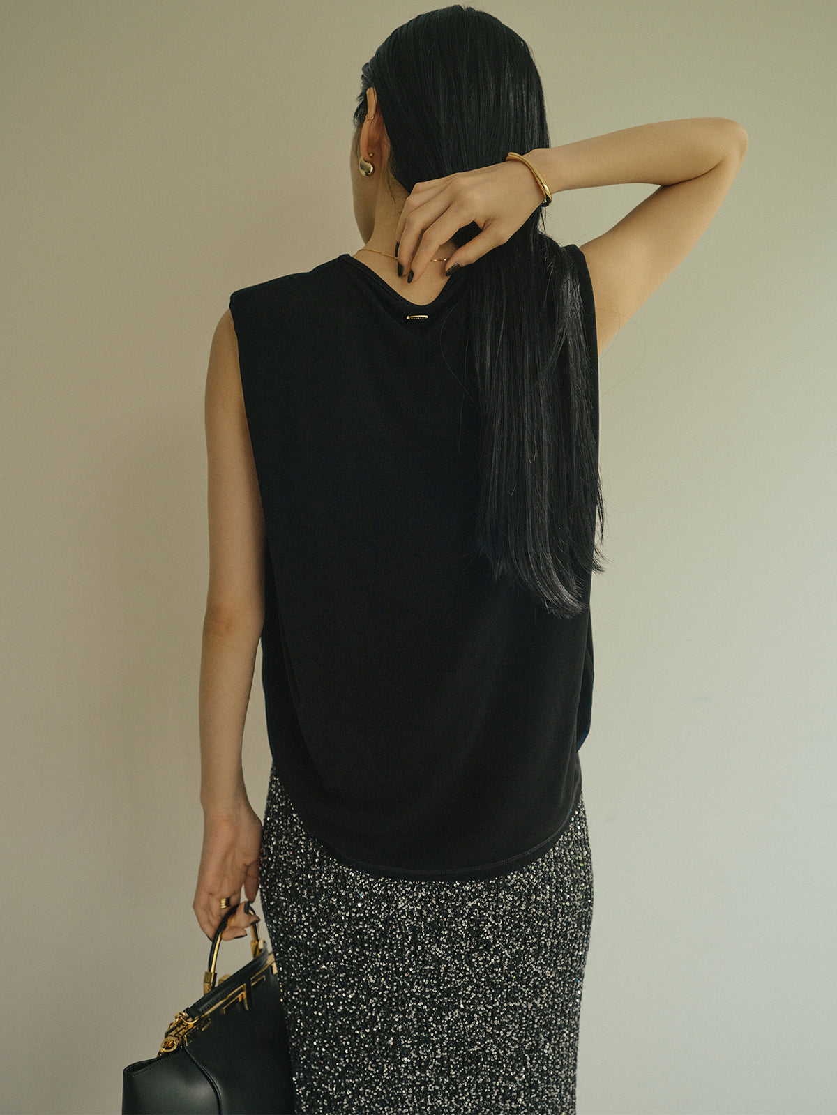 スパンコールニットタイトスカート