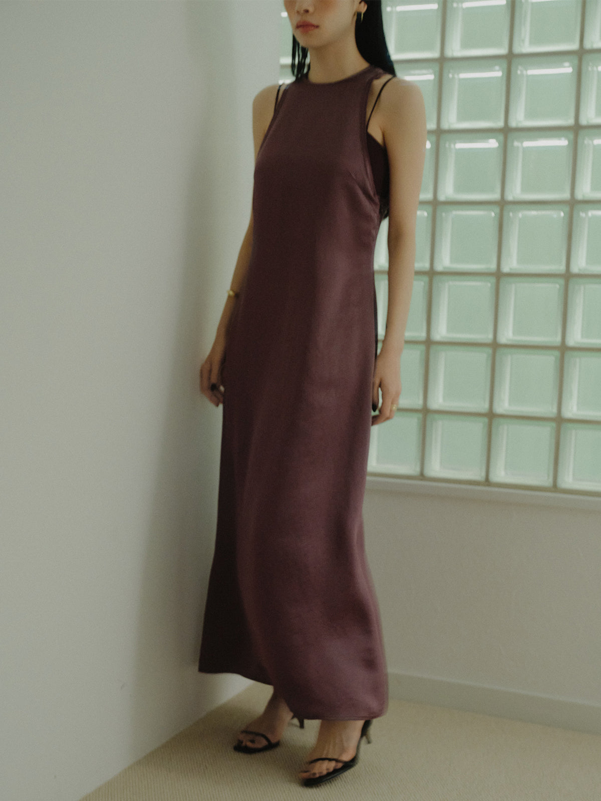 サテンアメスリワンピース