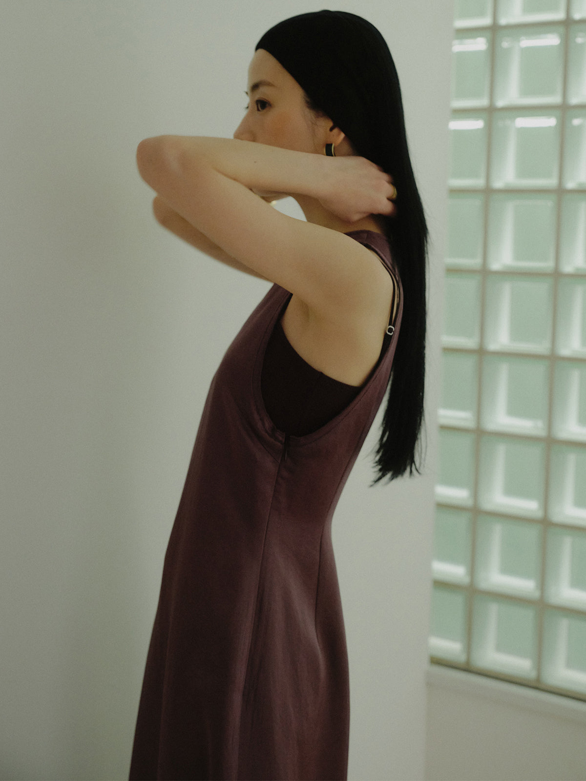 サテンアメスリワンピース