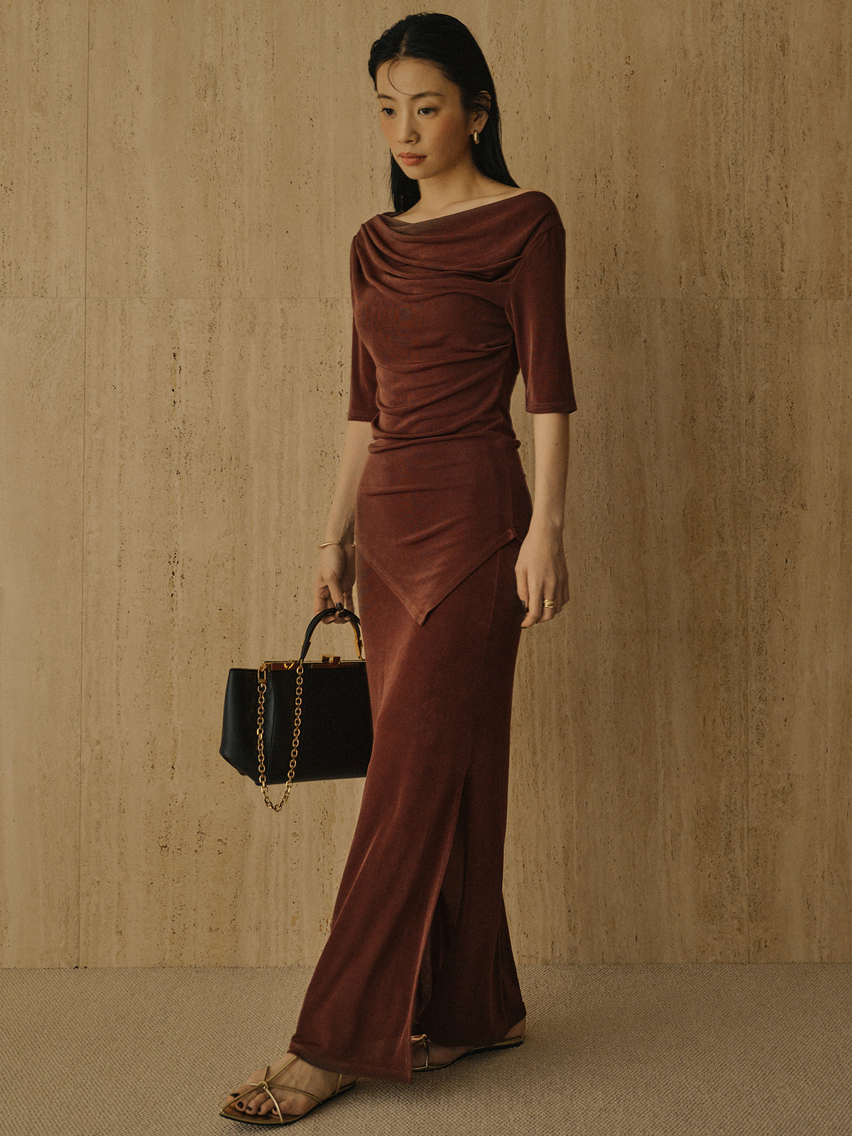 アセテートカットナロースカート