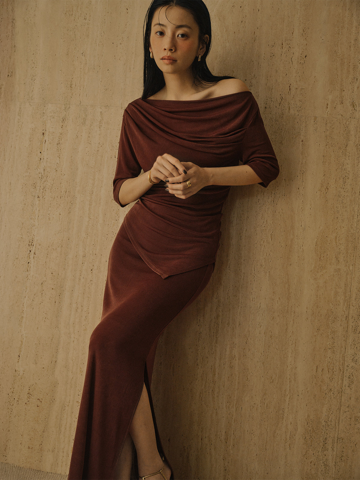 アセテートカットナロースカート