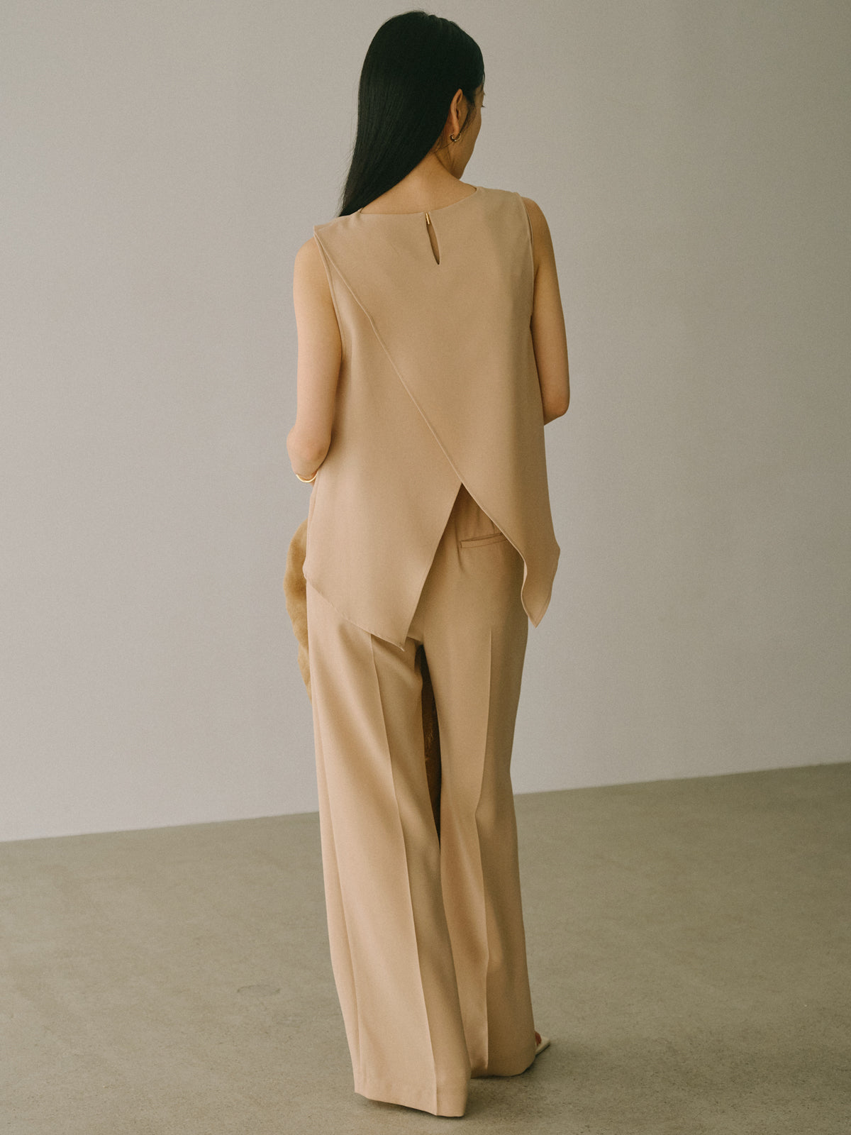 トリアセテートドレープブラウス