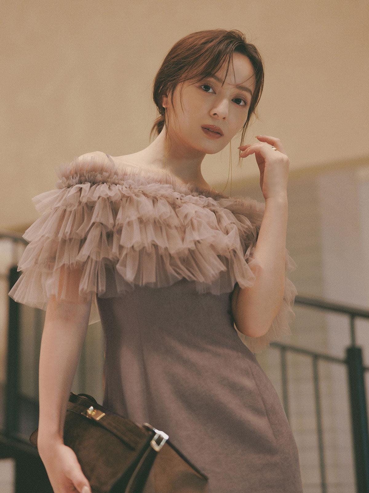【occasion】ボレロセットジャガードドレス