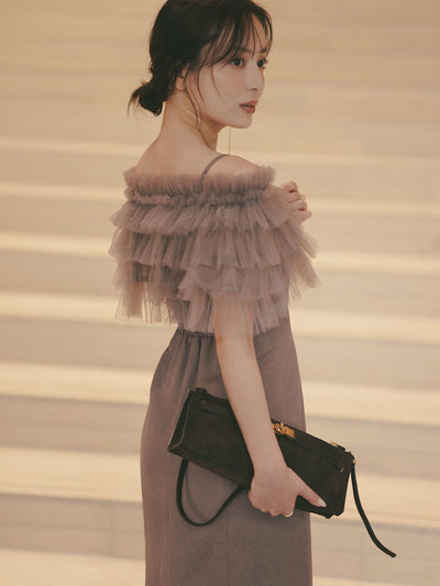 【occasion】ボレロセットジャガードドレス