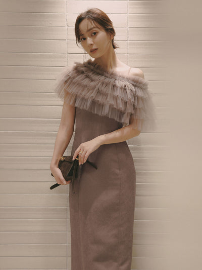 【occasion】ボレロセットジャガードドレス
