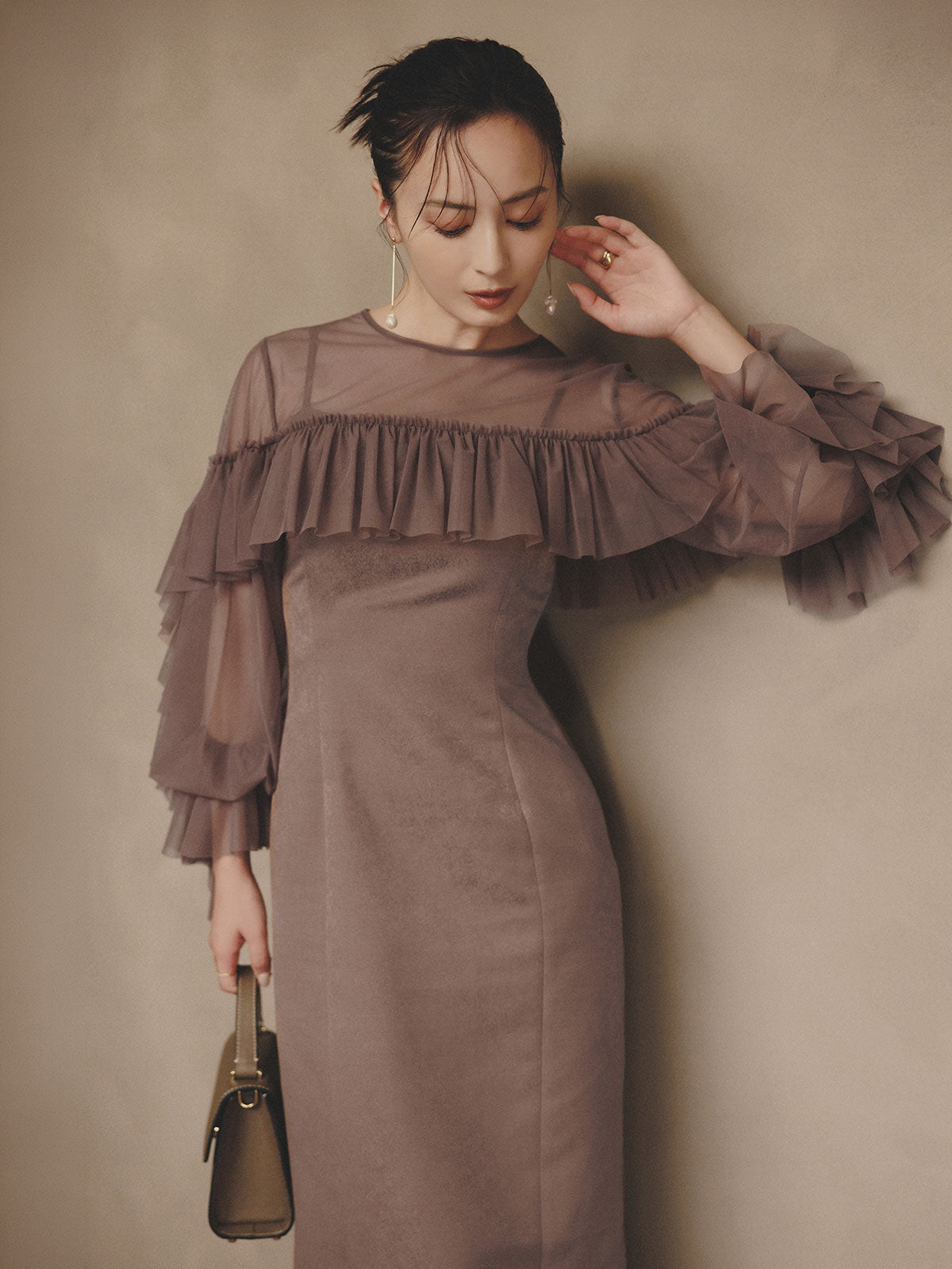 【occasion】ボレロセットジャガードドレス