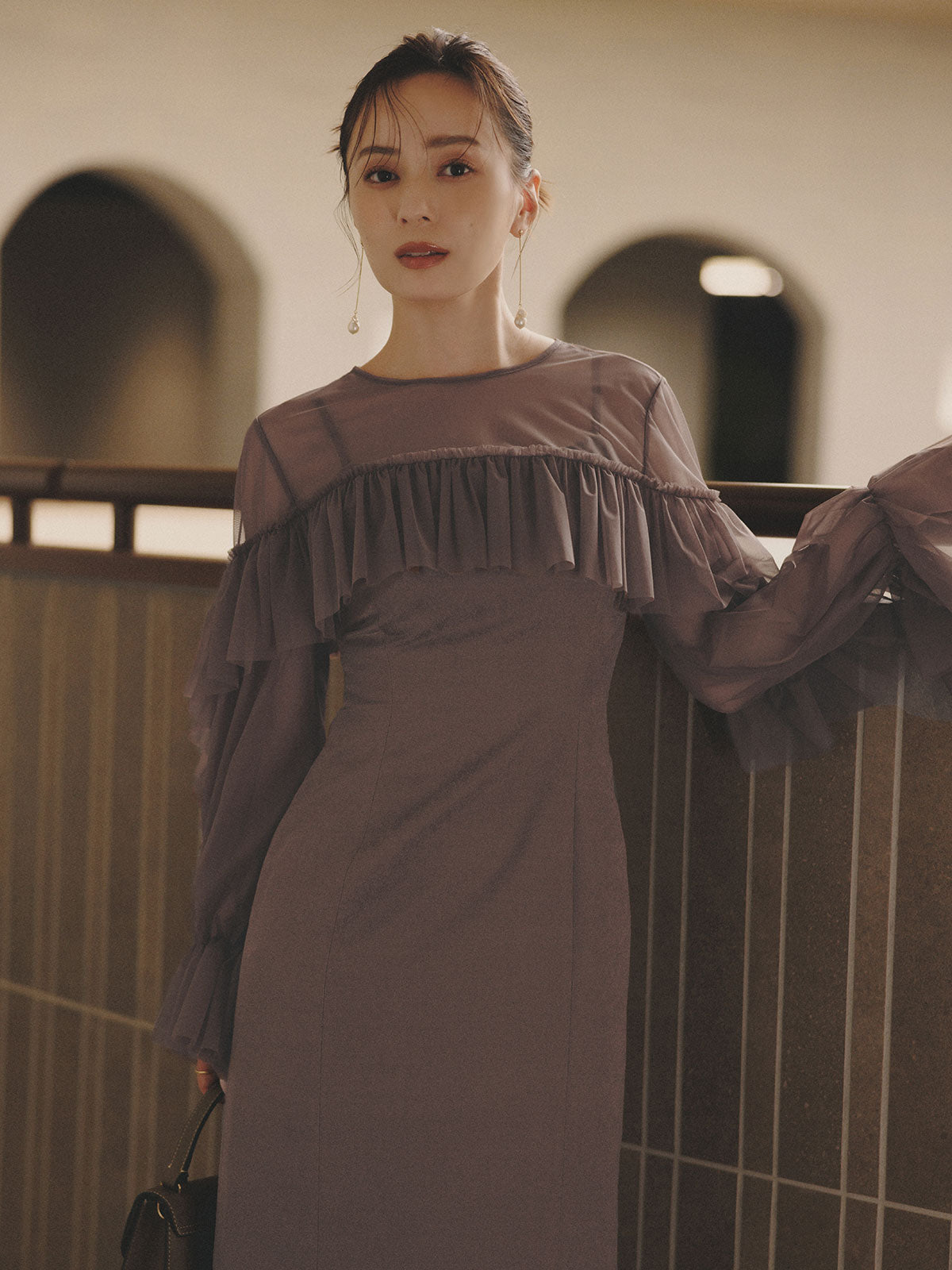 【occasion】ボレロセットジャガードドレス
