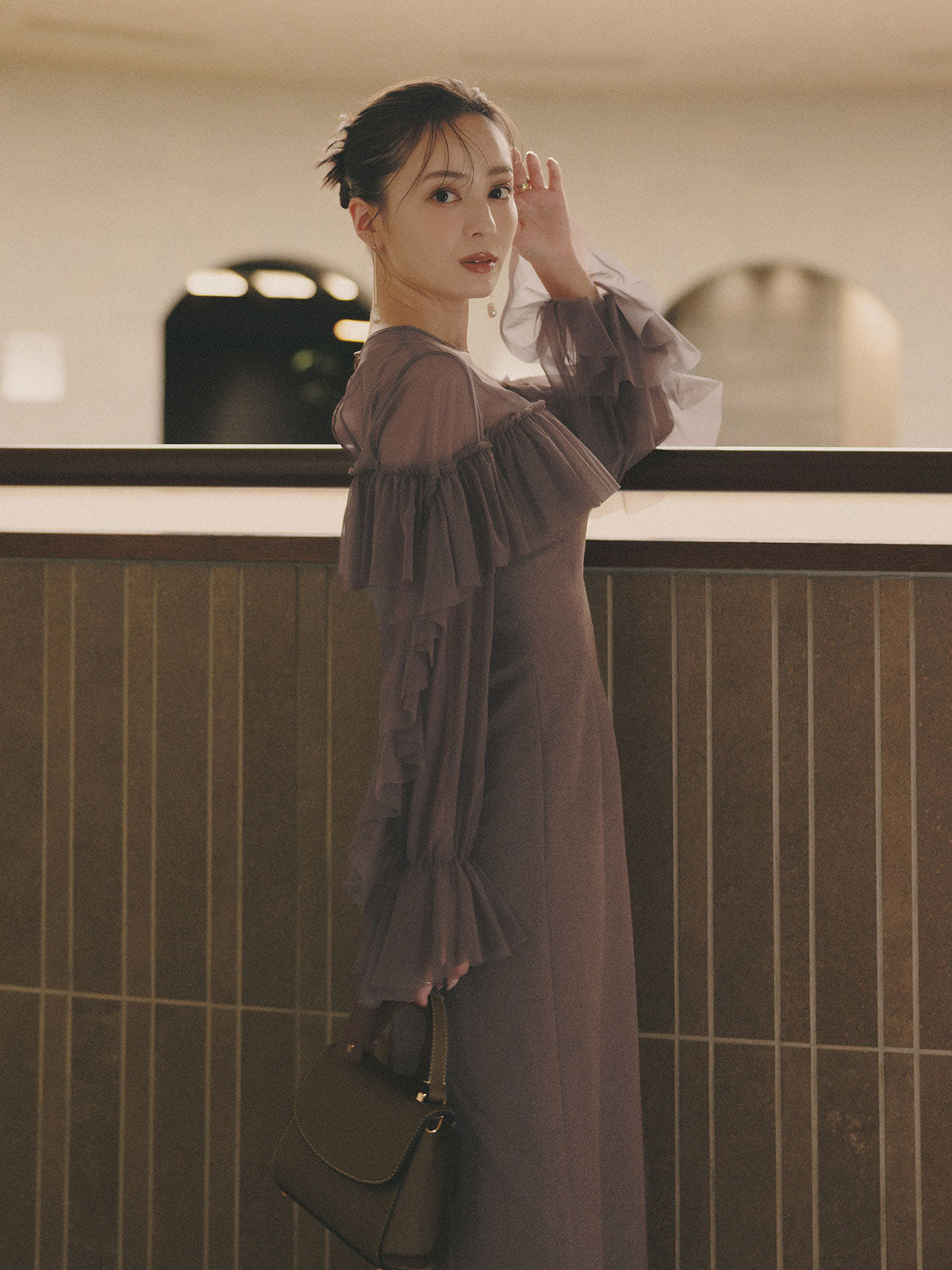 【occasion】ボレロセットジャガードドレス