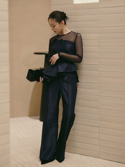 【occasion】フォールドビスチェセットアップ