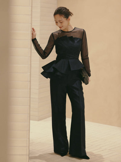 【occasion】フォールドビスチェセットアップ