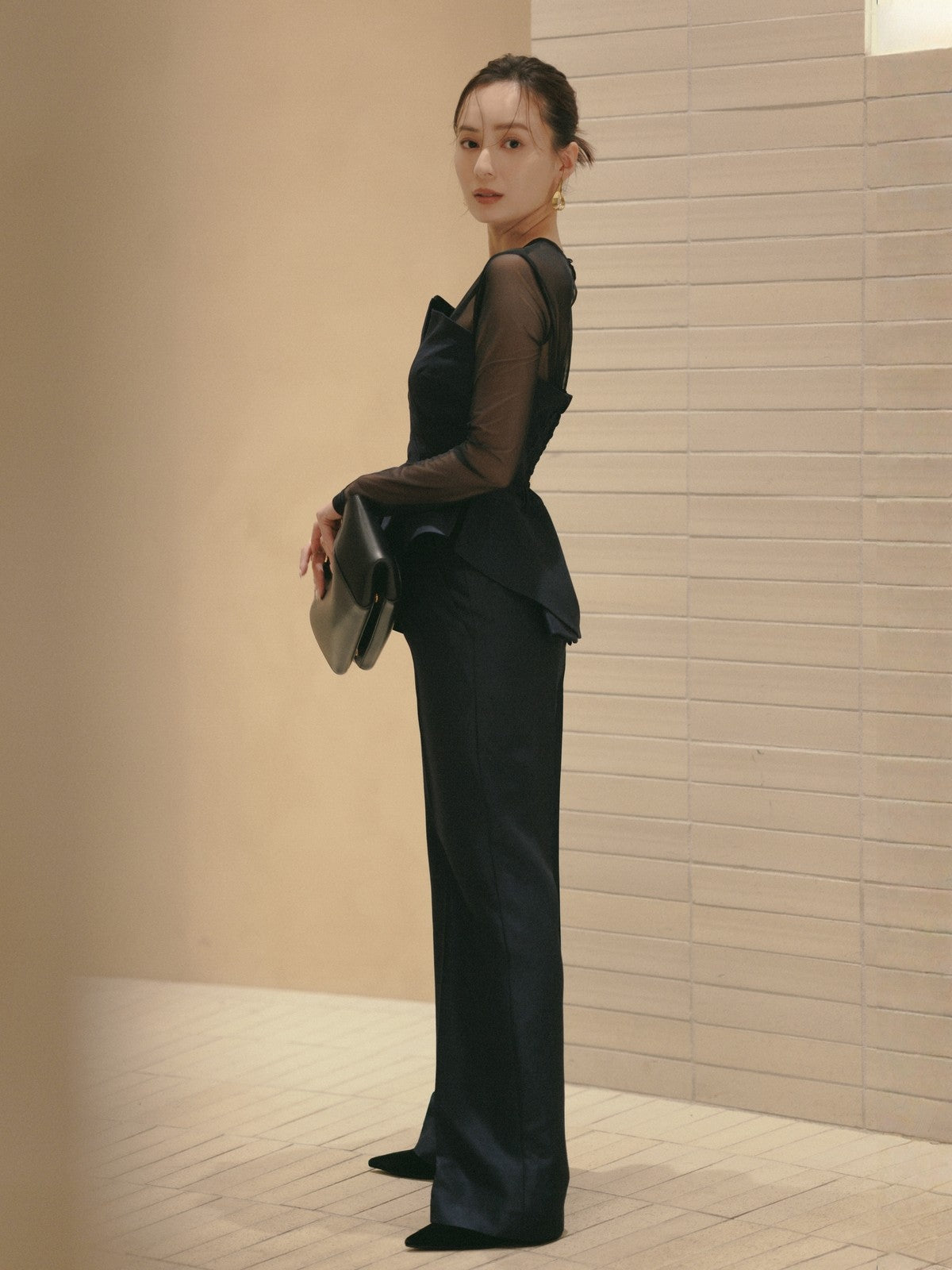 【occasion】フォールドビスチェセットアップ