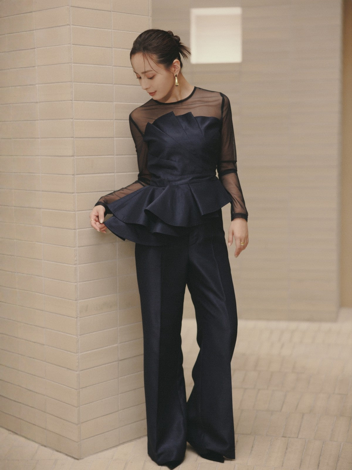 【occasion】フォールドビスチェセットアップ
