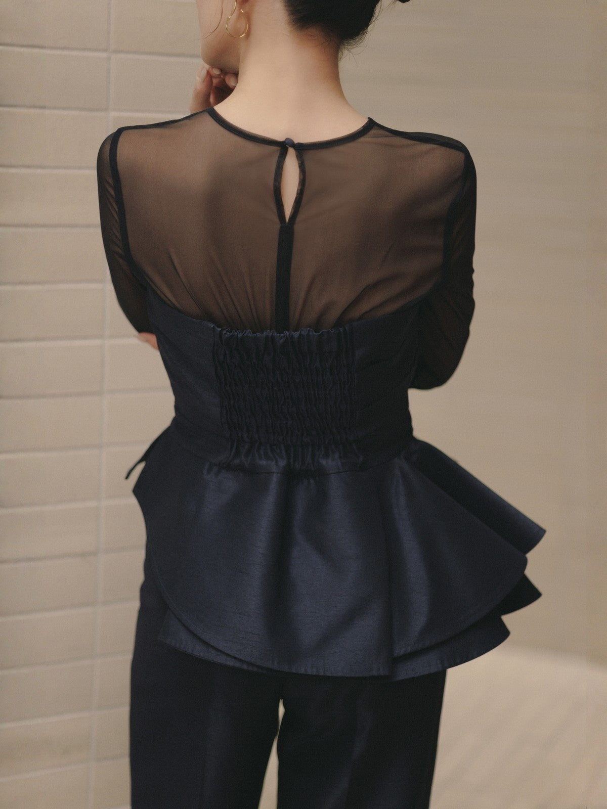 【occasion】フォールドビスチェセットアップ
