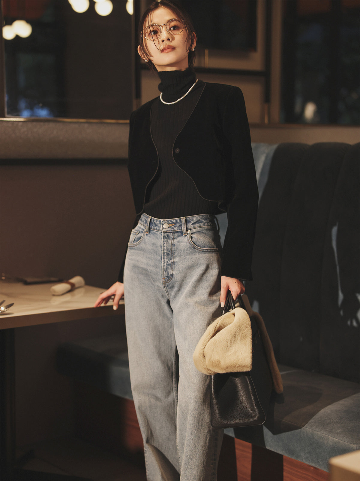 ニュアンスウェーブベルベットジャケット