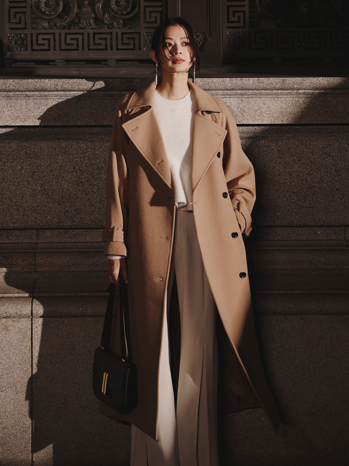 ペプラムショートニットトップス