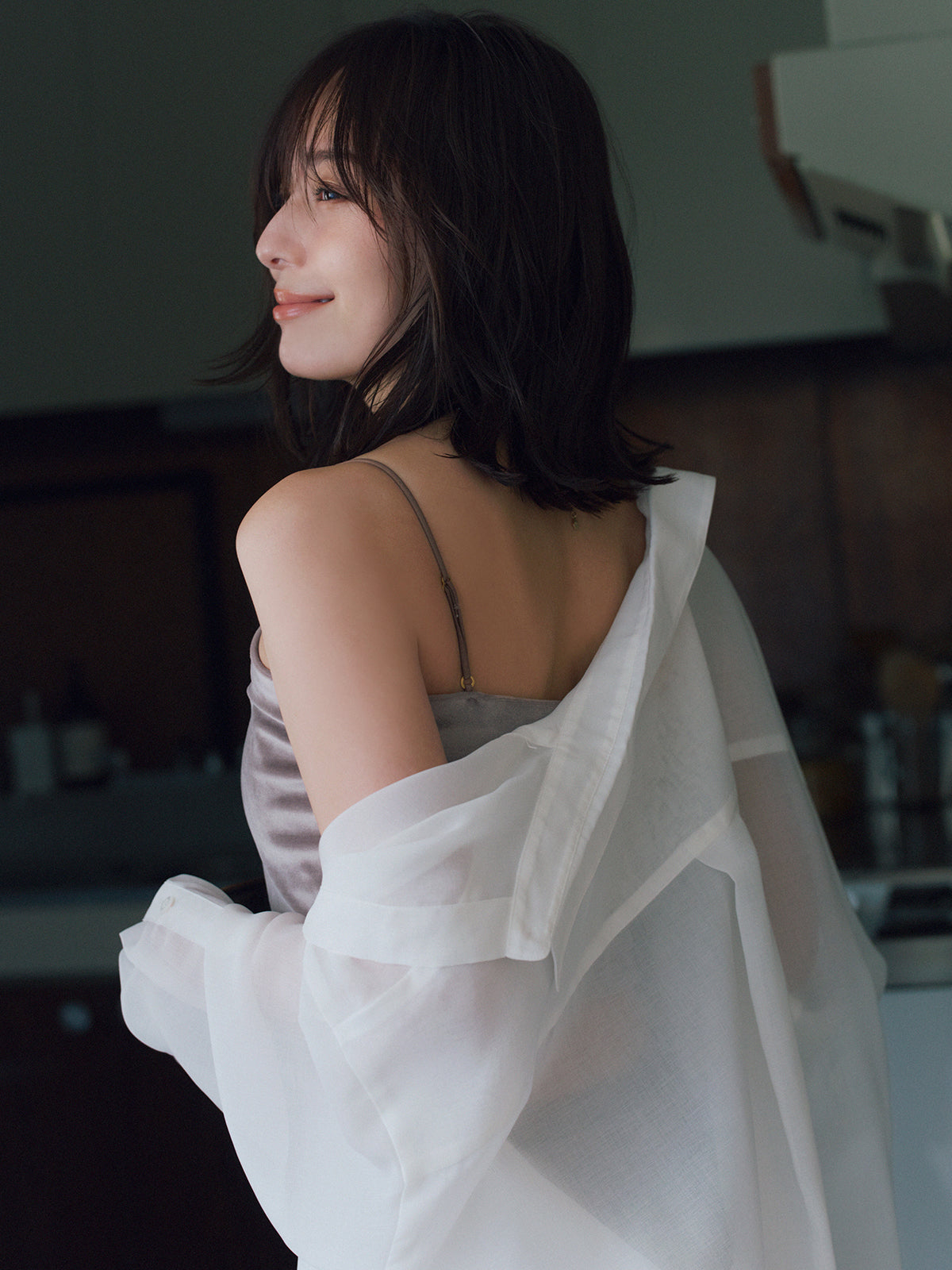 [OUR WACOAL×anuans] Cup-in Velour Short Camisole