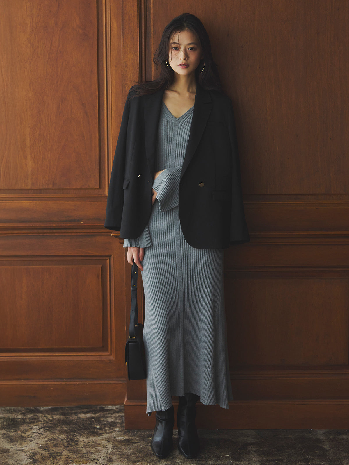 セミマーメイドニットワンピース