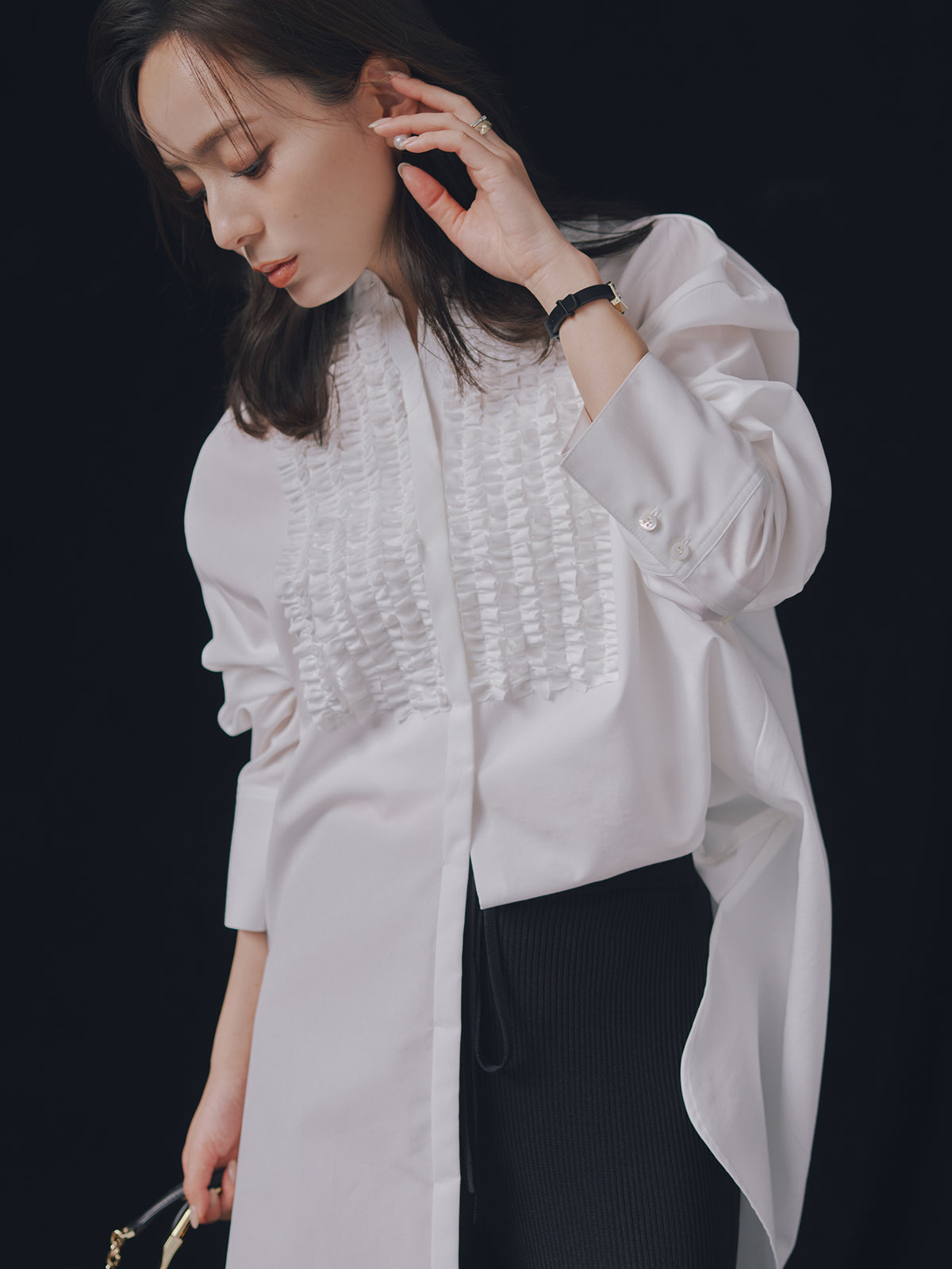 アニュアンス anuans レイヤードフリルブラウス （WHITE） アニュアンス anuans レイヤードフリルブラウス （WHITE